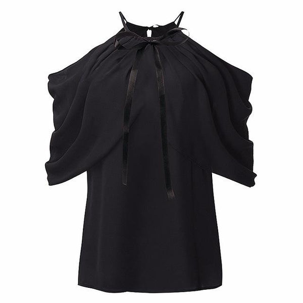Gift - Bow-Knot Ruffle Blouse