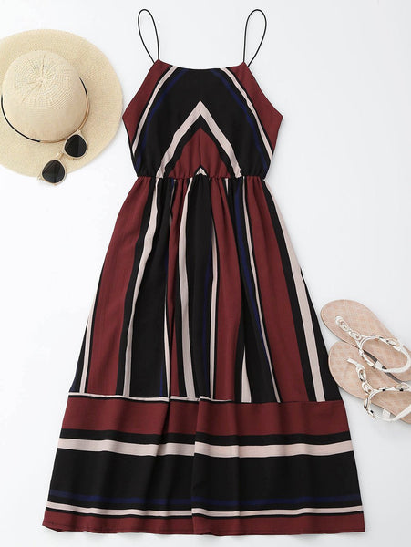 Blu - Striped Midi Dress