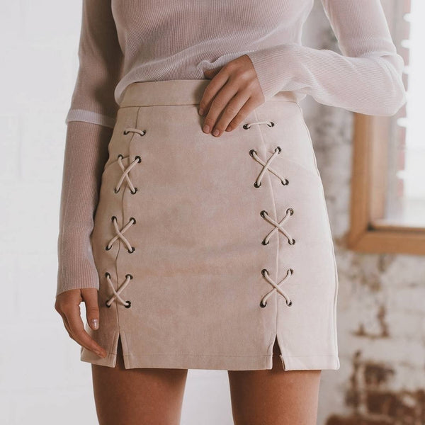 Cross - Lace Up Skirt