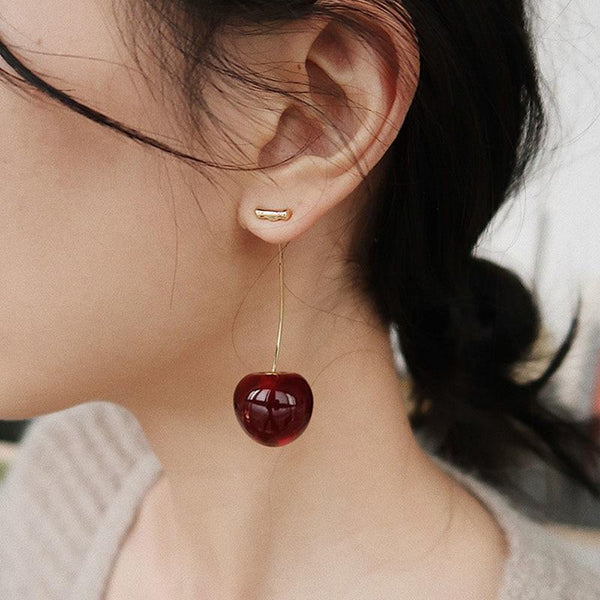 Cheri - Drop Cherry Earrings