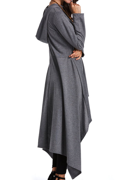 Krystal - Long Sleeve Asymmetric Hooded Pullover