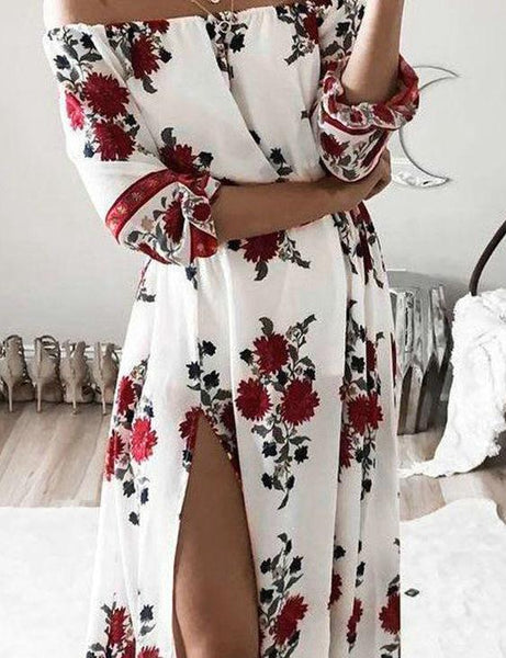 Mya - Split Floral Dress