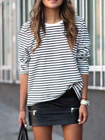 Marie - Classic Striped Blouse