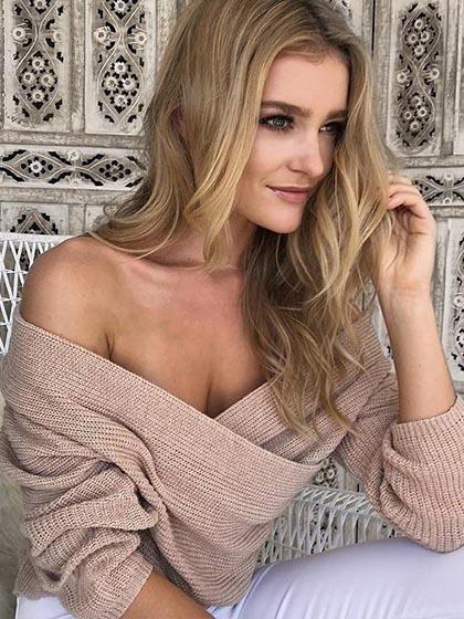 Bria - Deep V-Neck Knitted Sweater