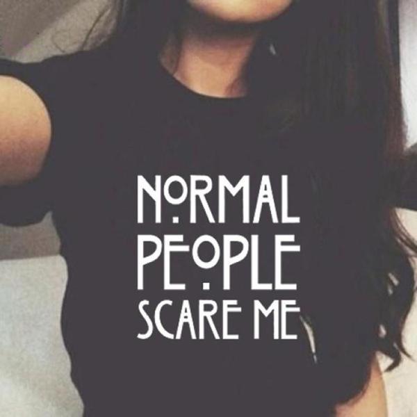 Normal People Scare Me Short Sleeve Graphic Tee