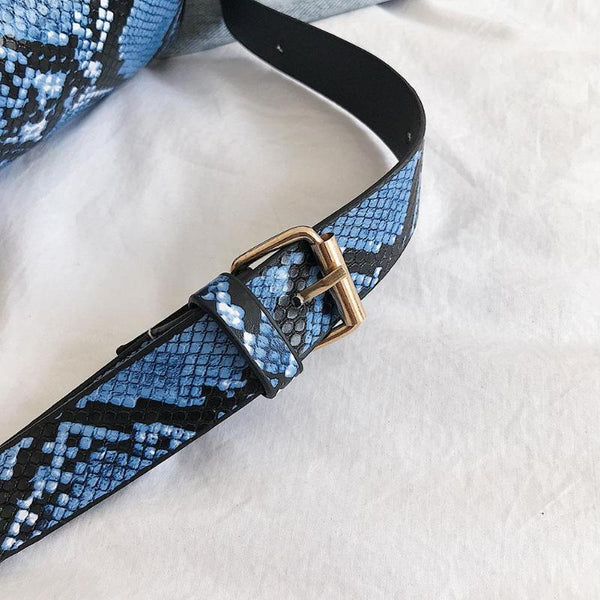 Earla - Snake Skin Pattern Waist Bag