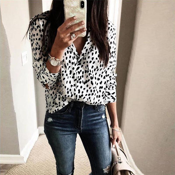 Reese - V-Neck Button Down Blouse