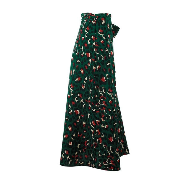 Auden - Colored Leopard High Waist Skirt