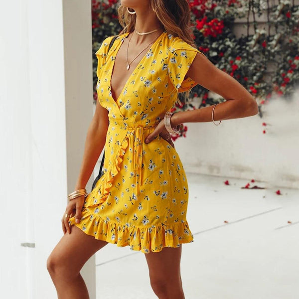 Kallie - Lace Boho Summer Wrap Around Dress