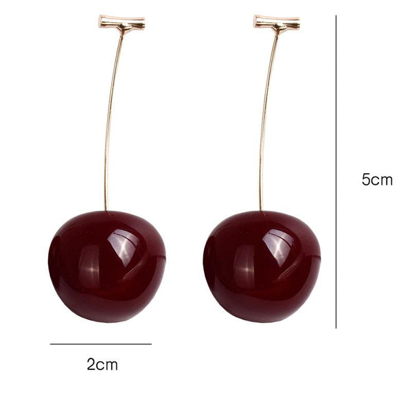 Cheri - Drop Cherry Earrings