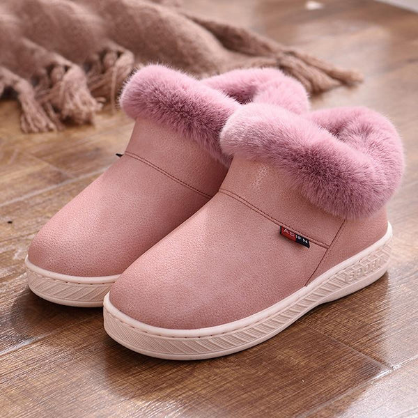 Leanna - Winter Faux Fur Trim Ankle Boots