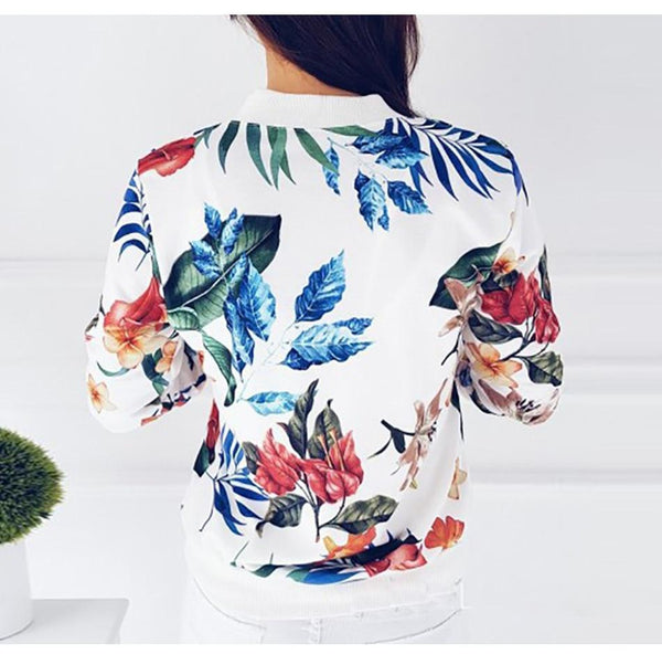 Ines - Floral Zip Jacket