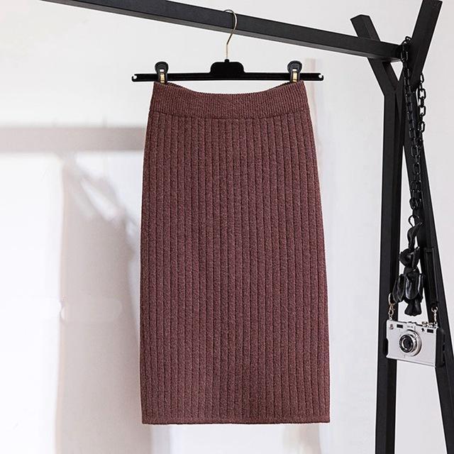 Jayde - Ribbed Knitted Skirt – Speak