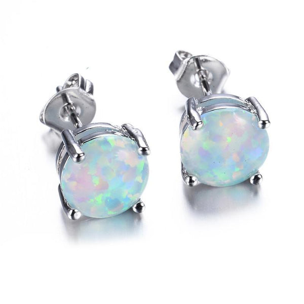 Timeless Fire Opal Earrings - 925 Sterling Silver