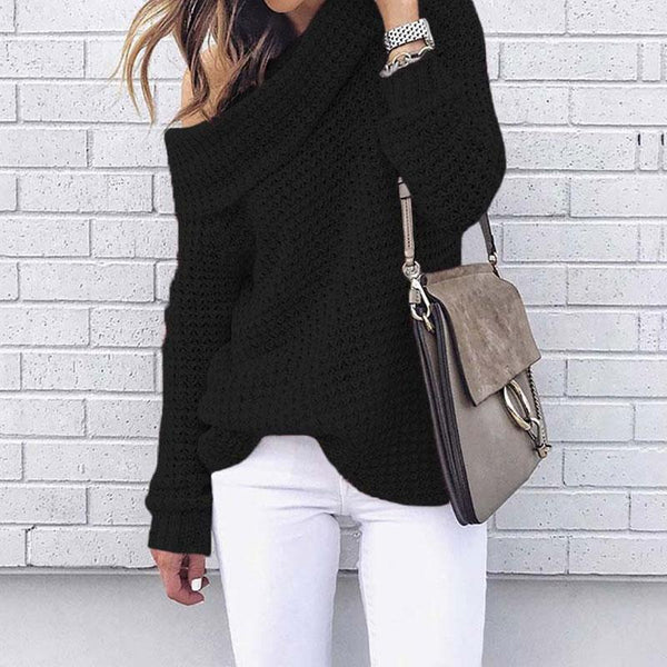 Kyla - Off Shoulder Knitted Sweater