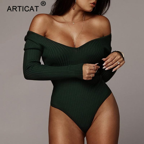 Janine - Ribbed Knitted Bodysuit