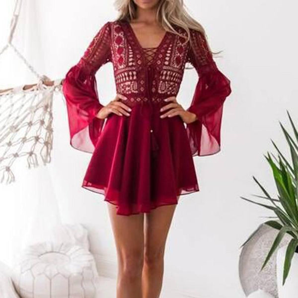 Jessica - Lace Chiffon Dress