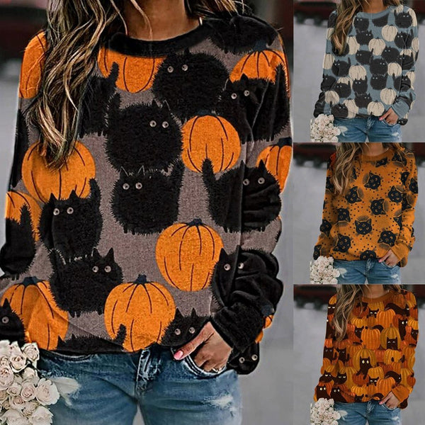 Pompoen - Casual Halloween Themed Sweater