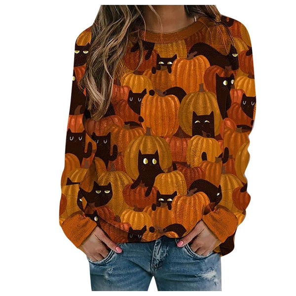 Pompoen - Casual Halloween Themed Sweater