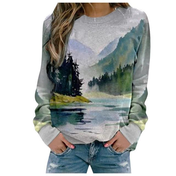 Crewneck Forest Landscape Sweatshirt