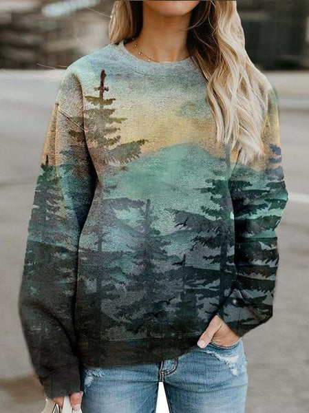Crewneck Green Forest Sweatshirt