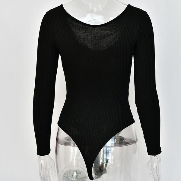 Janine - Ribbed Knitted Bodysuit