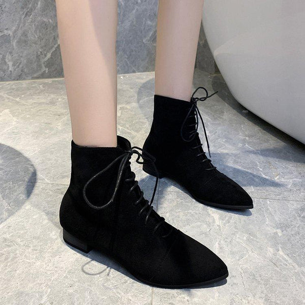 Lace Up Chunky Ankle Boots