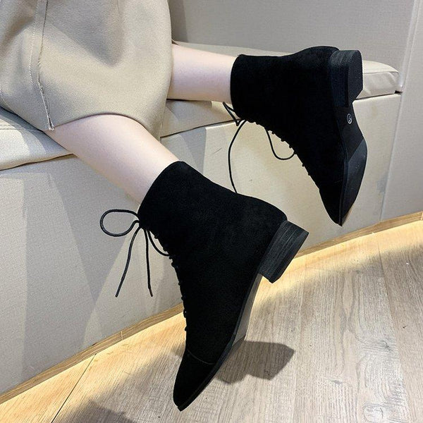 Lace Up Chunky Ankle Boots