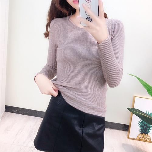 Basic Long Sleeve Knitted Sweater