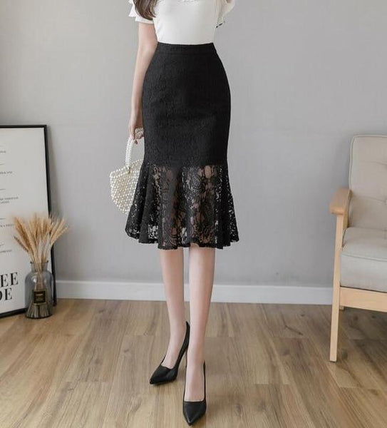 Bianca - Elegant Ruffled Lace Skirt