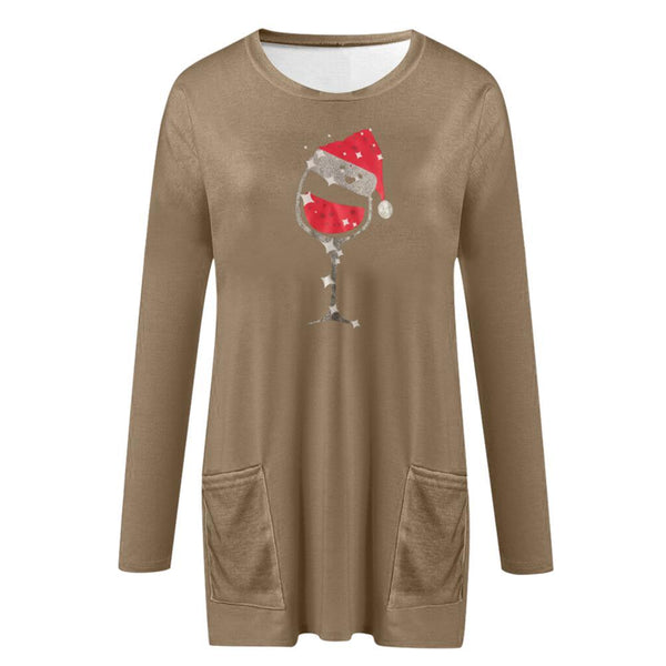 Christmas Wine Sweater Dress