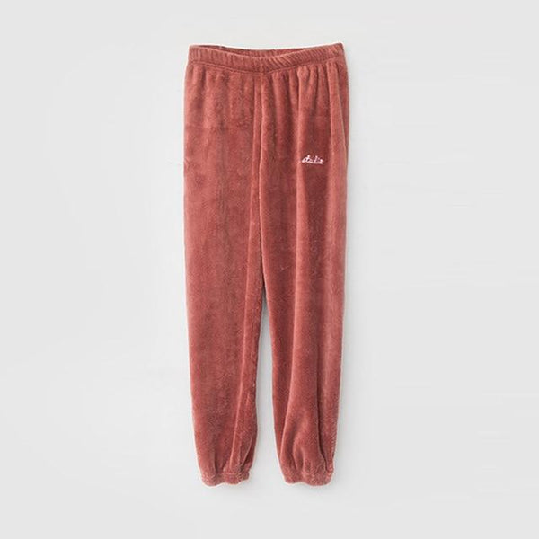 Flannel Pajama Set Thick Velvet Sleepwear