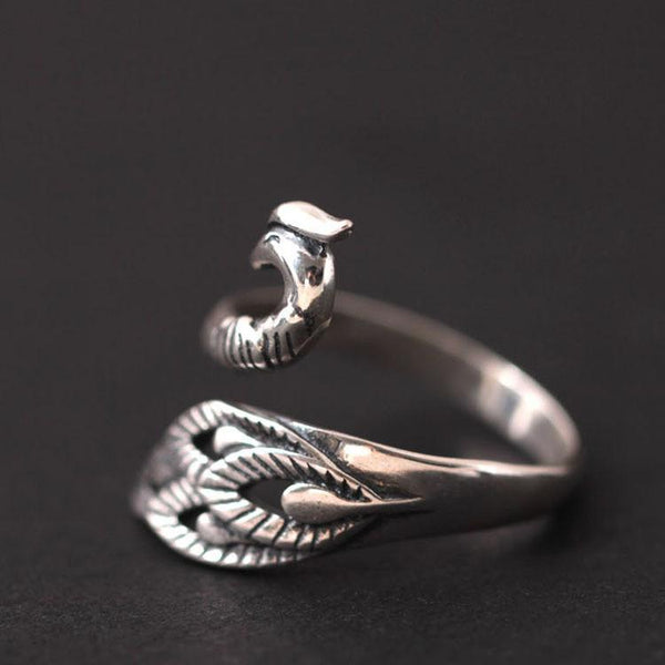 Peacock Patronus Ring - Sterling Silver