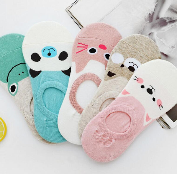 Candy Color Animal Face Socks