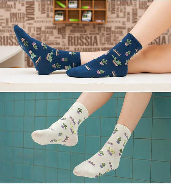 Cacti Pattern Socks