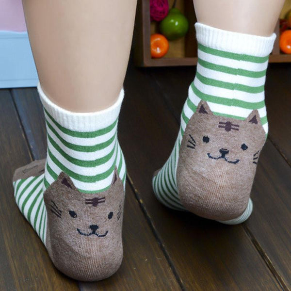 Striped Cat Socks