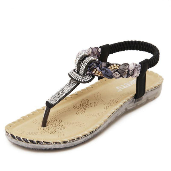Thea - Jewel T Strap Boho Sandals