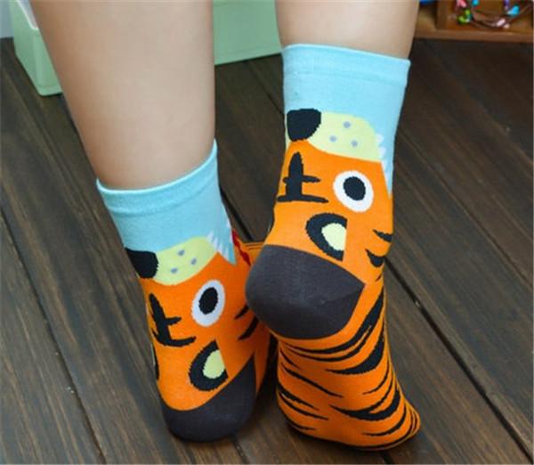 Bright Cartoon Animal Socks
