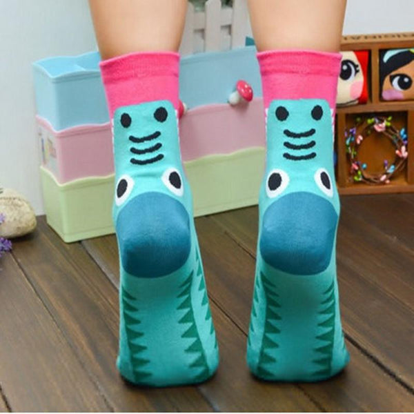 Bright Cartoon Animal Socks