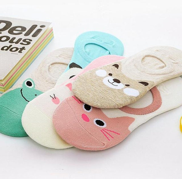 Candy Color Animal Face Socks