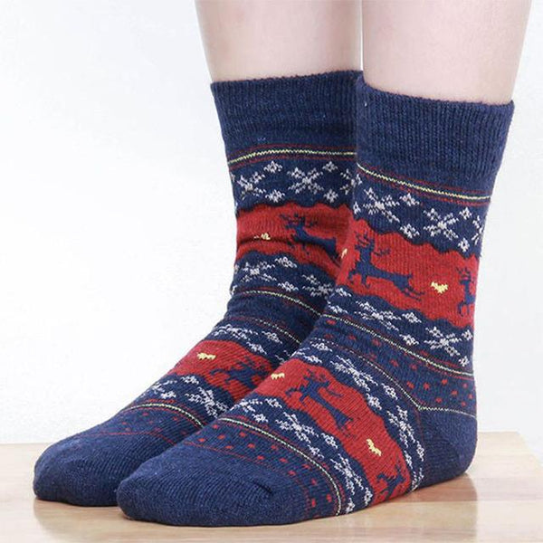 Reindeer Woolen Christmas Socks