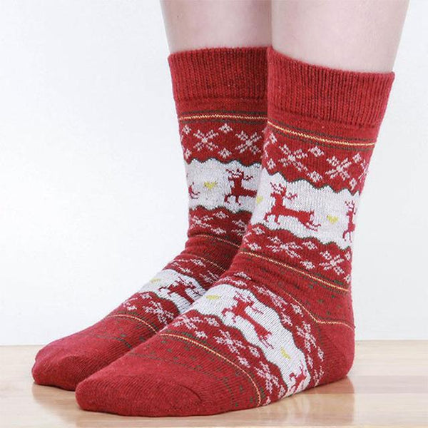 Reindeer Woolen Christmas Socks