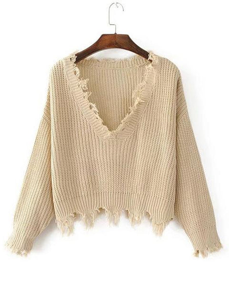 Pris - Loose V-Neck Sweater