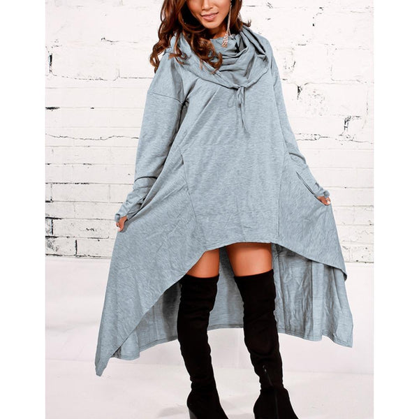 Willow - Oversized Asymmetrical Hooded Pullover