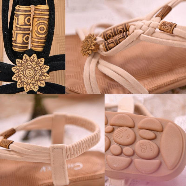 Cleo - Aztec Beaded Gladiator Sandals