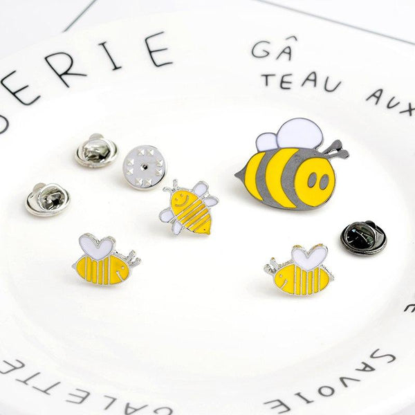 4 Piece Bee Brooch Pins