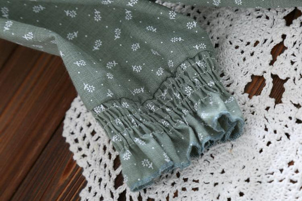 Fiorella - Simple Floral Print Waist Tie Dress