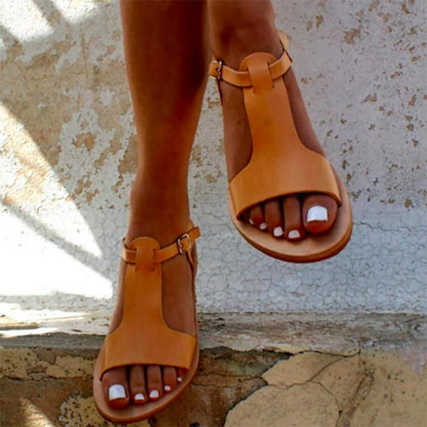 Elena - Soft PU Leather Gladiator Sandals