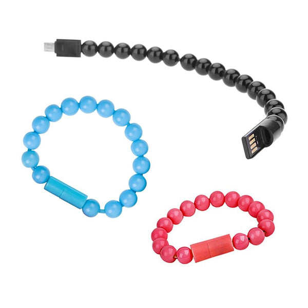 Mobile Phone Charging Cable Beaded Bracelet