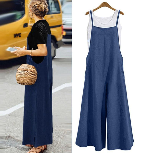 Abigail - Loose Fit Wide Leg Overalls